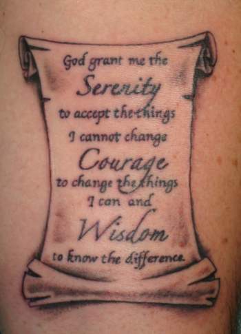 Looking for unique  Tattoos? Serenity Prayer Tattoo